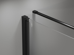 Mexen Mist-F cabine de douche pliante gauche 70 x 70 cm, cadre noir, noir - 8A6T-070-070-70-70-L