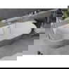 Mexen Oval Sim baignoire autoportante murale 170 x 80 cm, blanc/gris, trop-plein or brossé - 52661708062-55