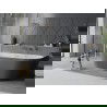 Mexen Oval Sim baignoire autoportante murale 170 x 80 cm, blanc/gris, trop-plein or brossé - 52661708062-55