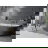 Mexen Oval Slim baignoire autoportante murale 170 x 80 cm, blanc/gris, trop-plein gun metal - 52661708062-95