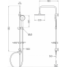 Mexen T40 colonne de douche, chrome - 798404093-00