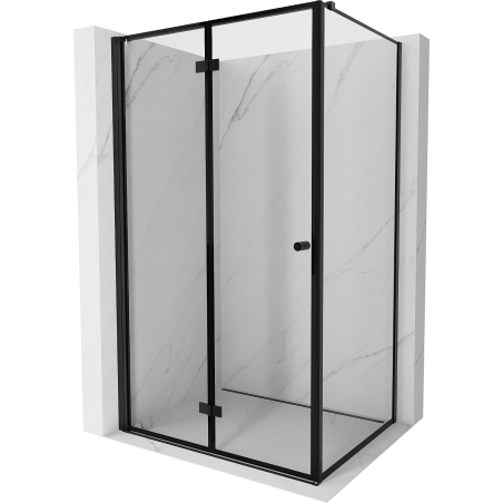 Mexen Mist-F cabine de douche pliante gauche 95 x 80 cm, cadre noir, noir - 8A6T-095-080-70-70-L