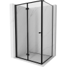Mexen Mist-F cabine de douche pliante gauche 95 x 80 cm, cadre noir, noir - 8A6T-095-080-70-70-L