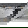 Mexen Oval Slim baignoire autoportante adjacente 170 x 80 cm, blanc/noir, trop-plein chrome - 52661708075-01