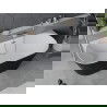 Mexen Oval Slim baignoire autoportante adjacente 170 x 80 cm, blanc/noir, trop-plein chrome - 52661708075-01