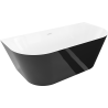 Mexen Oval Slim baignoire autoportante adossée 170 x 80 cm, blanche/noire, trop-plein blanc - 52661708075-20