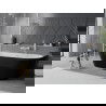 Mexen Oval Slim baignoire autoportante adossée 170 x 80 cm, blanche/noire, trop-plein blanc - 52661708075-20