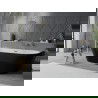Mexen Oval Slim baignoire autoportante murale 170 x 80 cm, blanche/noire, trop-plein doré - 52661708075-50