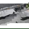 Mexen Oval Sim baignoire autoportante murale 170 x 80 cm, blanc/noir, trop-plein gun metal - 52661708075-95