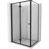 Mexen Mist-F cabine de douche pliante gauche 80 x 100 cm, cadre noir, noir - 8A6T-080-100-70-70-L