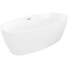 Baignoire autoportante Mexen Olea modèle 170 x 80 cm, blanche, trop-plein chromé - 52821708000-01