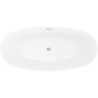 Baignoire autoportante Mexen Olea modèle 170 x 80 cm, blanche, trop-plein chromé - 52821708000-01