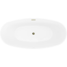 Baignoire autoportante Mexen Olea modèle 170 x 80 cm, blanche, trop-plein doré - 52821708000-50