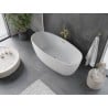 Mexen Olea baignoire autoportante motif 170 x 80 cm, blanche, trop-plein doré brossé - 52821708000-55