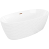 Mexen Olea baignoire autoportante motif 170 x 80 cm, blanc, trop-plein or rose - 52821708000-60