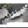 Mexen Olea baignoire autoportante motif 170 x 80 cm, blanche, trop-plein gun metal - 52821708000-95