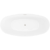 Mexen Olea baignoire autoportante motif 170 x 80 cm, blanche, trop-plein nickel brossé - 52821708000-97