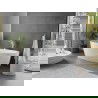 Mexen Olea baignoire autoportante motif 170 x 80 cm, blanche, trop-plein nickel brossé - 52821708000-97