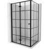 Mexen Mist-F cabine de douche pliante gauche 80 x 90 cm, grille noire, noir - 8A6T-080-090-70-77-L