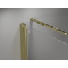 Mexen Mist-F cabine de douche pliante droite 100 x 120 cm, transparent, dorée - 8A6T-100-120-50-00-P