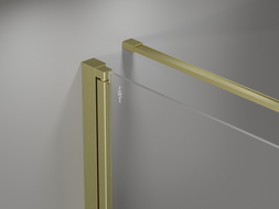 Mexen Mist-F T cabine de douche pliante droite 70 x 70 cm, transparent, or brossé - 8A6T-070-070-55-00-P