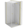 Mexen Mist-F T cabine de douche pliante droite 70 x 70 cm, transparent, or brossé - 8A6T-070-070-55-00-P