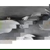 Mexen Olea baignoire autoportante motif 170 x 80 cm, blanc/noir, trop-plein blanc - 52821708075-20