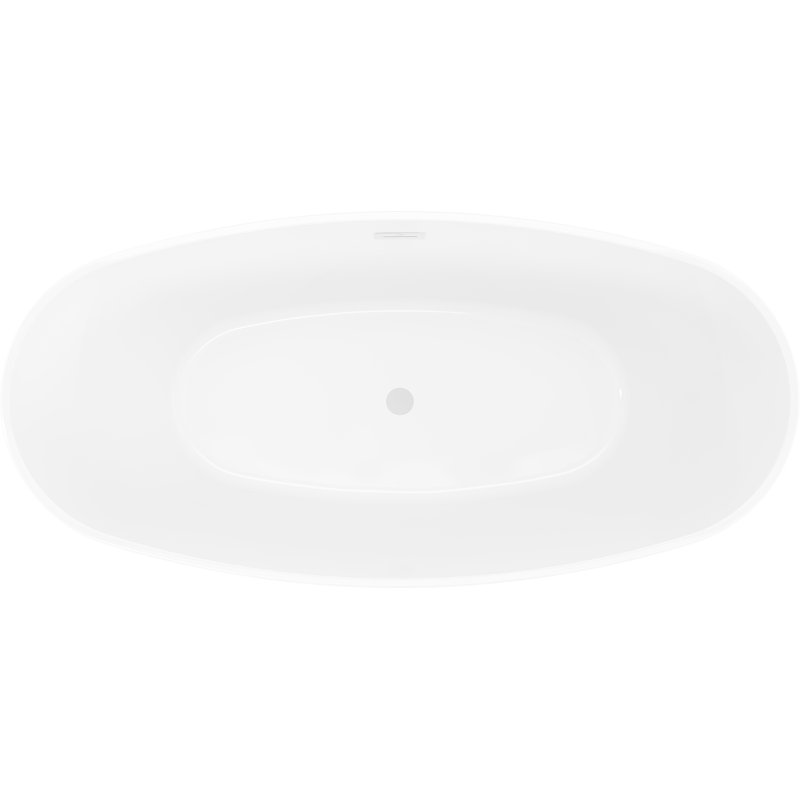 Mexen Olea baignoire autoportante motif 170 x 80 cm, blanc/noir, trop-plein blanc - 52821708075-20