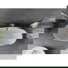 Mexen Olea baignoire autoportante motif 170 x 80 cm, blanc/noir, trop-plein doré - 52821708075-50