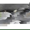 Mexen Olea baignoire autoportante motif 170 x 80 cm, blanc/noir, trop-plein or brossé - 52821708075-55