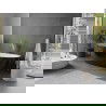 Mexen Olea baignoire autoportante motif 170 x 80 cm, blanc/noir, trop-plein or brossé - 52821708075-55