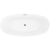 Baignoire autoportante Mexen Olea motif 170 x 80 cm, blanc/noir, trop-plein or rose - 52821708075-60