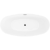 Mexen Olea baignoire autoportante design 170 x 80 cm, blanc/noir, trop-plein noir - 52821708075-70