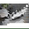 Mexen Olea baignoire autoportante design 170 x 80 cm, blanc/noir, trop-plein noir - 52821708075-70