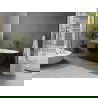Mexen Olea baignoire autoportante motif 170 x 80 cm, blanc/noir, trop-plein gun metal - 52821708075-95