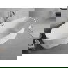Mexen Lira baignoire autoportante motif 170 x 80 cm, blanc, trop-plein chromé - 52831708000-01