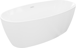 Mexen Lira baignoire autoportante motif 170 x 80 cm, blanc, trop-plein blanc - 52831708000-20