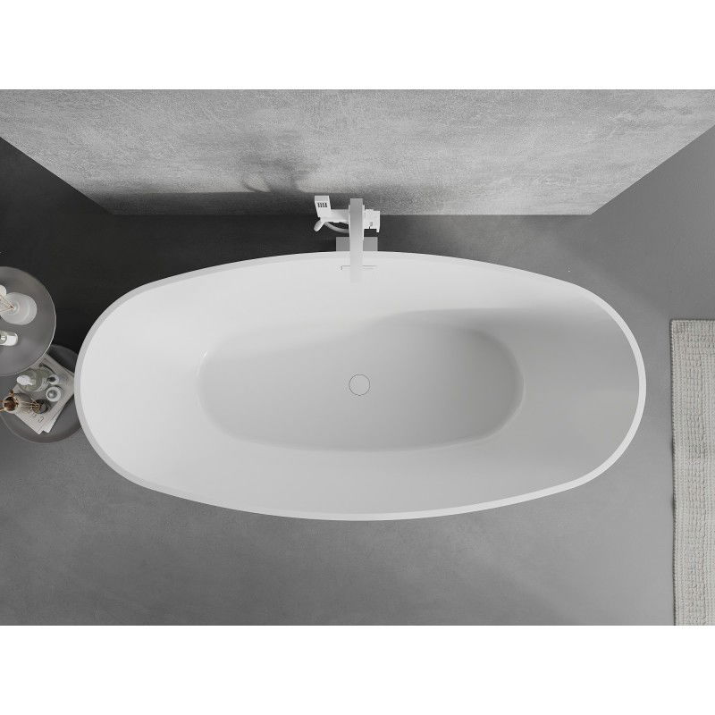 Mexen Lira baignoire autoportante motif 170 x 80 cm, blanc, trop-plein blanc - 52831708000-20