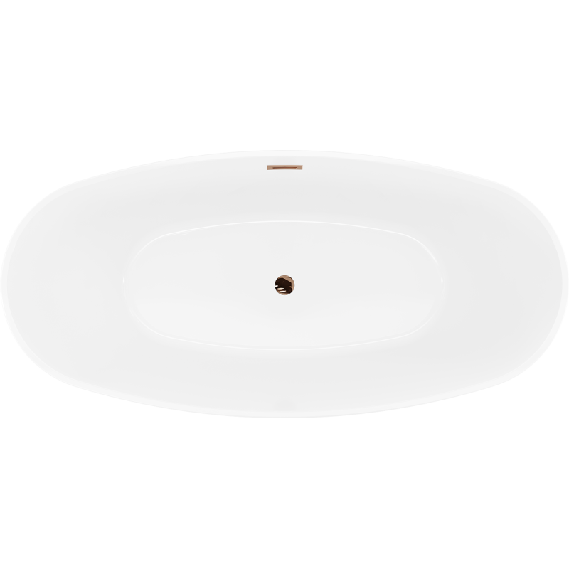 Mexen Lira baignoire autoportante modèle 170 x 80 cm, blanche, trop-plein or rose - 52831708000-60