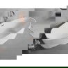 Mexen Lira baignoire autoportante modèle 170 x 80 cm, blanche, trop-plein or rose - 52831708000-60