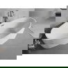 Mexen Lira baignoire autoportante modèle 170 x 80 cm, blanche, trop-plein gun gray brossé - 52831708000-66