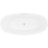 Mexen Lira baignoire autoportante motif 170 x 80 cm, blanc, trop-plein nickel brossé - 52831708000-97
