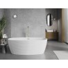 Mexen Lira baignoire autoportante motif 170 x 80 cm, blanc, trop-plein nickel brossé - 52831708000-97
