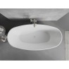 Mexen Lira baignoire autoportante motif 170 x 80 cm, blanc, trop-plein nickel brossé - 52831708000-97