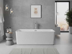 Mexen Nila baignoire autoportante rainurée 170 x 75 cm, blanche, trop-plein chromé - 52841708000-01