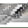 Mexen Nila bain autoportante cannelée 170 x 75 cm, blanc, trop-plein blanc - 52841708000-20