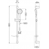 Mexen DF74 ensemble de douche coulissant, chrome - 785744582-00