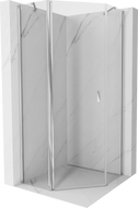 Mexen Mist cabine de douche pentagonale pivotante 80 x 80 cm, transparent, chrome - 8A8-080-080-01-00