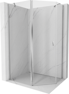 Mexen Mist cabine de douche pentagonale asymétrique pivotante 90 x 80 cm, transparent, chrome - 8A8-090-080-01-00