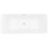 Mexen Nila baignoire autonome cannelée 170 x 75 cm, blanche, trop-plein nickel brossé - 52841708000-97